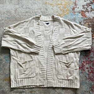 American Eagle Outfitters Cream Knit Cardigan